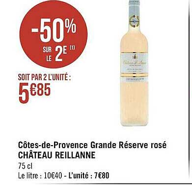 côtes de provence grade réserve rosé château reillanne