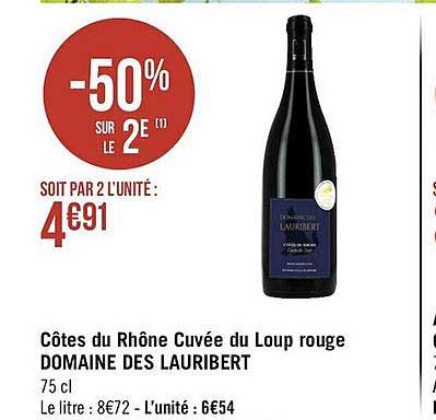 Côtes Du Rhône Cuvée Du Loup Rouge Domaine Des Lauribert