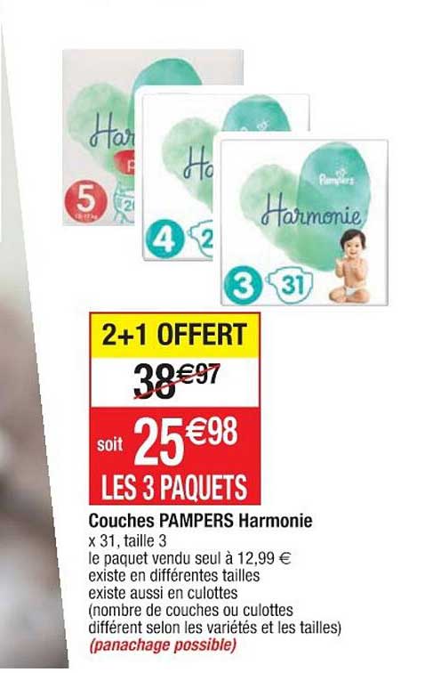 Couches Pampers Harmonie
