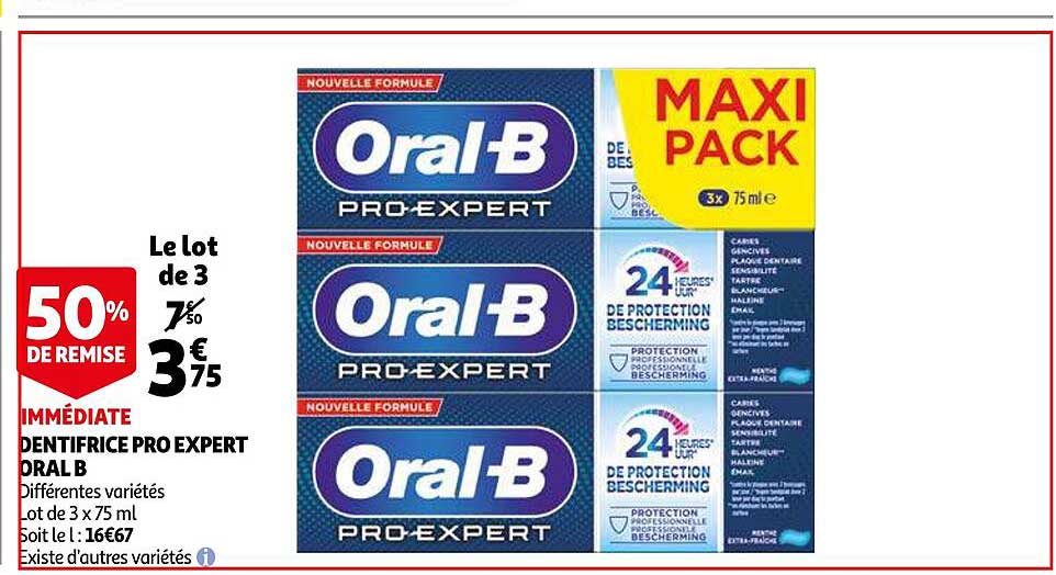 dentifrice pro expert oral b