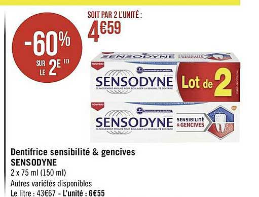 dentifrice sensibilité & gencives sensodyne