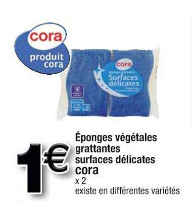 éponges végétales grattantes surfaces délicates cora