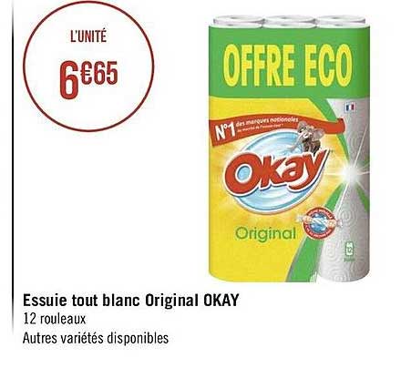 essuie tout blanc original okay