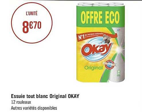 essuie tout blanc original okay