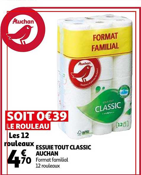 essuie tout classic auchan