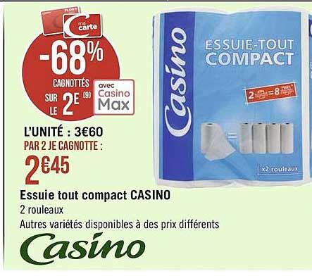 essuie tout compact casino