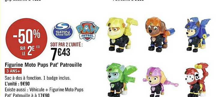 figurine moto pups pat' patrouille