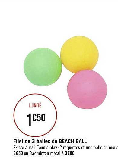 filet de 3 balles de beach ball