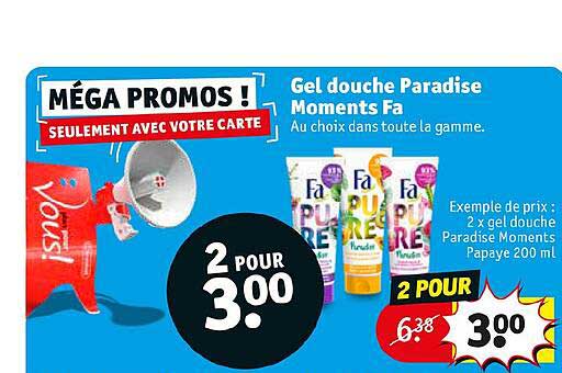 gel douche paradise moments fa