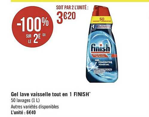 gel lave vaisselle tout en 1 finish