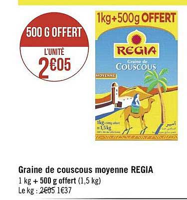 graine de couscous moyenne regia
