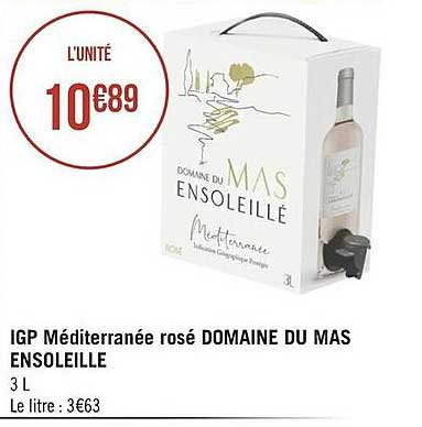 igp méditerranée rosé domaine du mas ensoleillé