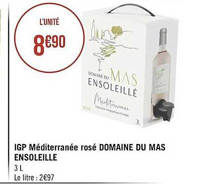 igp méditerranée rosé domaine du mas ensoleillé