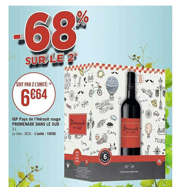 igp pays de l'hérault rouge promenade dans le sud