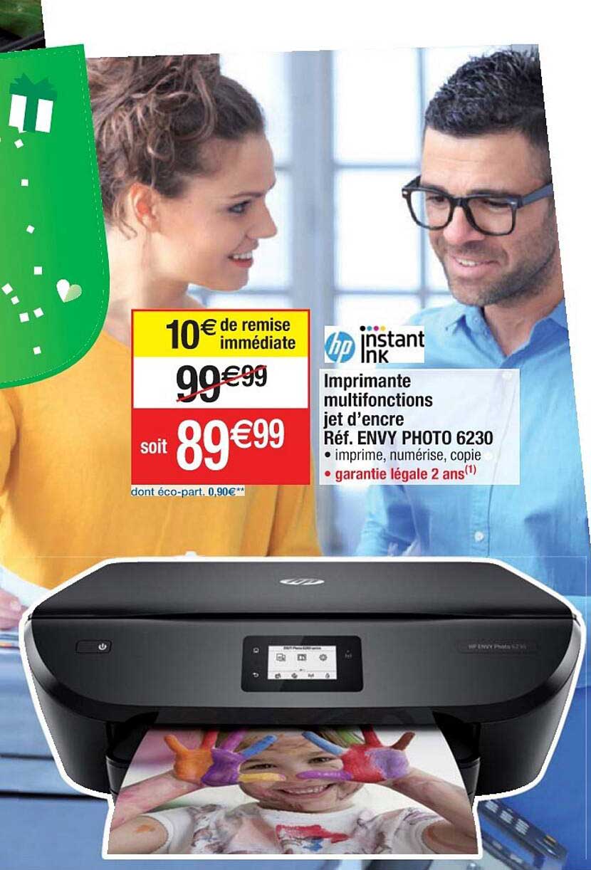 imprimante multifonctions jet d'encre hp envy photo 6230
