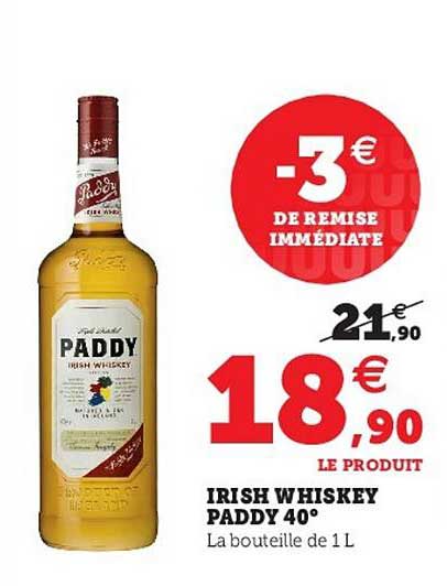 Irish Whiskey Paddy 40