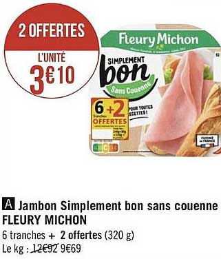jambon simplement bon sans couenne fleury michon