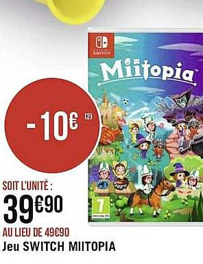 jeu switch miitopia