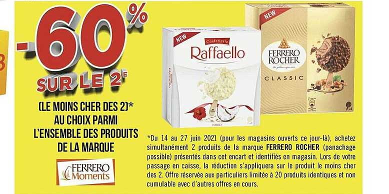 l'ensemble des produits de la marque ferrero moments
