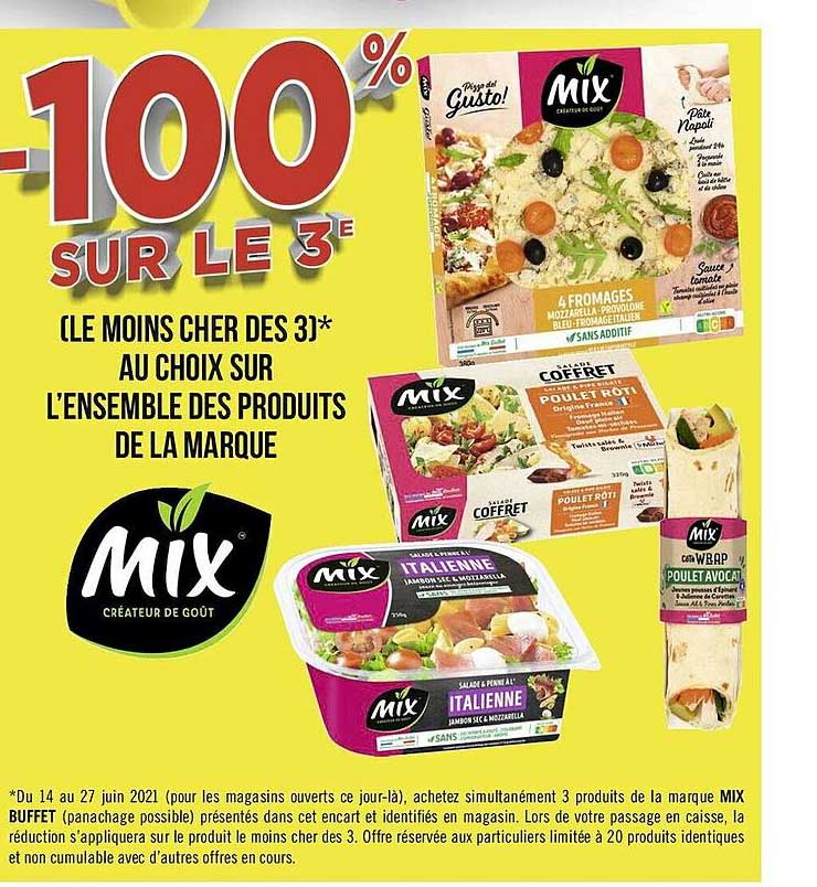 l'ensemble des produits de la marque mix