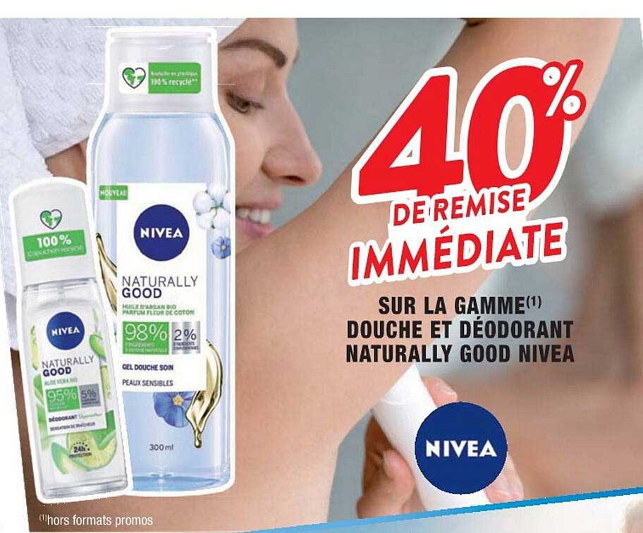 la gamme douche et déodorant naturally good nivea