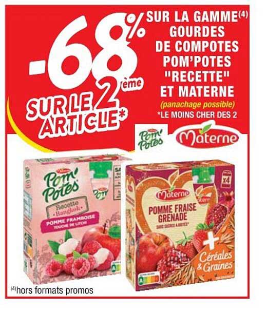 La Gamme Gourdes De Compotes Pom'potes "recette" Et Materne