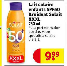lait solaire enfants spf50 kruidvat solait xxxl