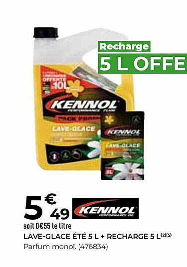 lave-glace été 5 l + recharge 5 l kennol