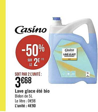 lave glace été bio