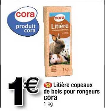 litière copeaux de bois pour rongeurs cora