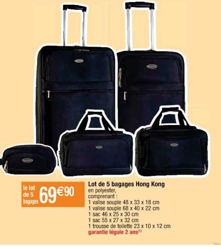 lot de 5 bagages hong kong