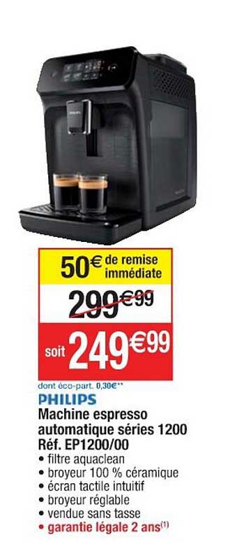 machine espresso automatique séries 1200 philips ep1200-00
