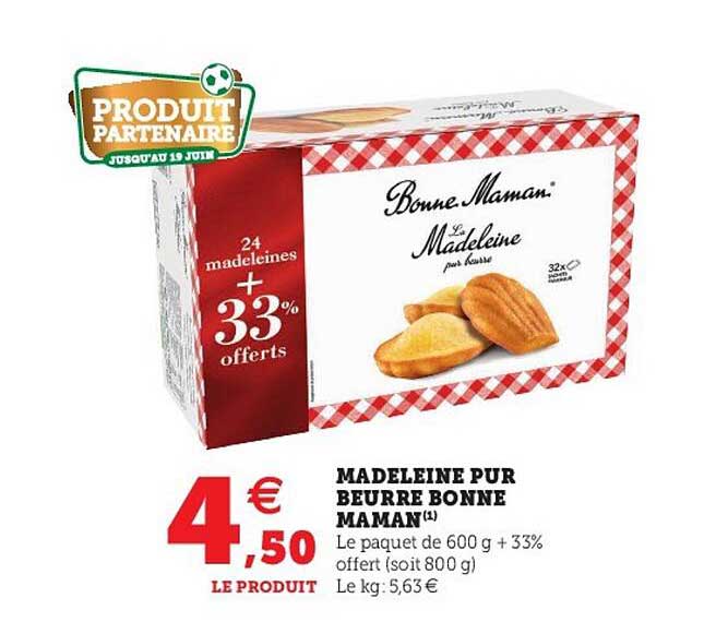 madeleine pur beurre bonne maman