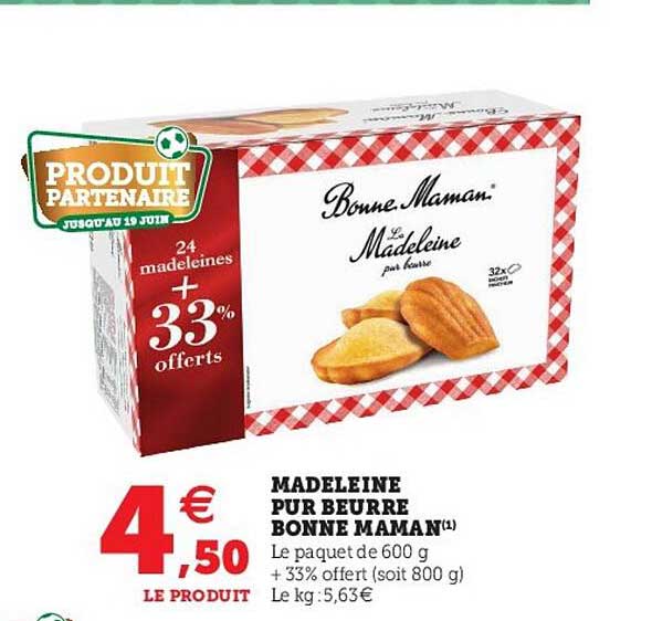 madeleine pur beurre bonne maman