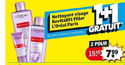 nettoyant visage revitalift filler l'oréal paris