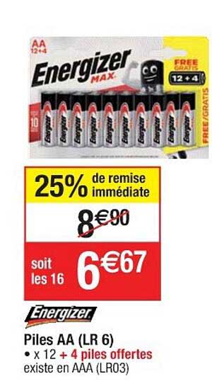 piles AA (LR 6) Energizer