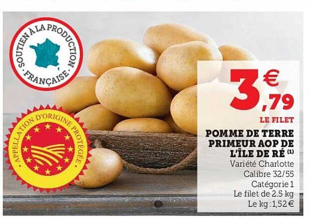 pomme de terre primeur aop de l'île de ré