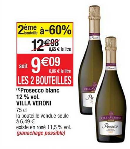 prosecco blanc 12% vol. villa veroni