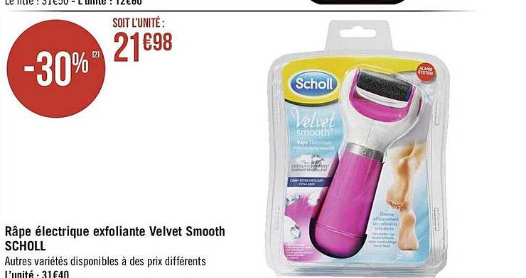 Râpe électrique Exfoliante Velvet Smooth Scholl