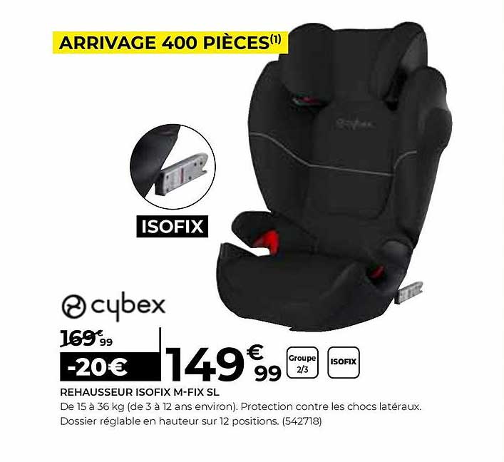 rehausseur isofix m-fix sl cybex