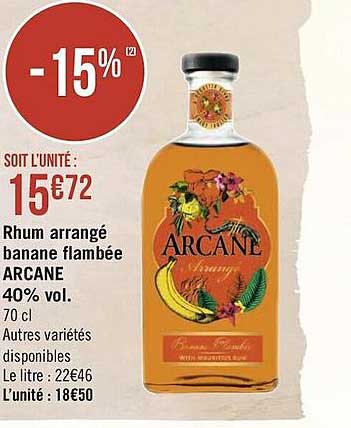 rhum arrangé banane flambée arcane