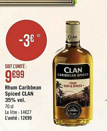 rhum caribbean spiced clan 35% vol.