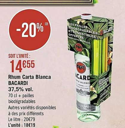 rhum carta blanca bacardi