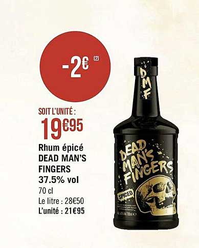 rhum épicé dead man's fingers