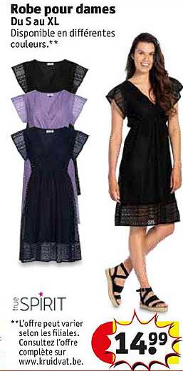 robe pour dames spirit