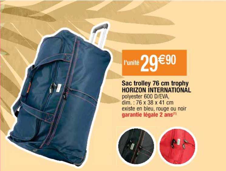 sac trolley 76 cm trophy horizon international