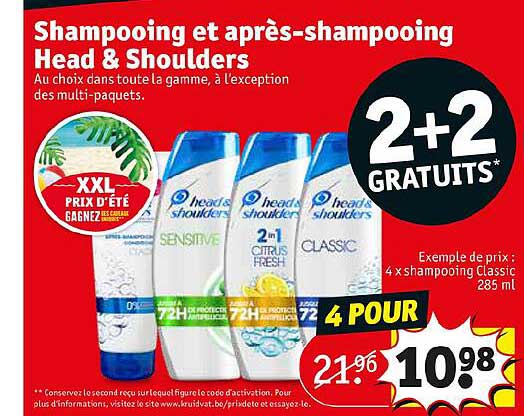 shampooing et apres-shampooing head & shoulders