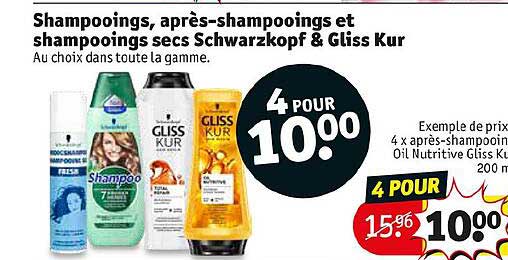 shampooings après-shampooings et shampooings secs schwarzkopf & gliss kur
