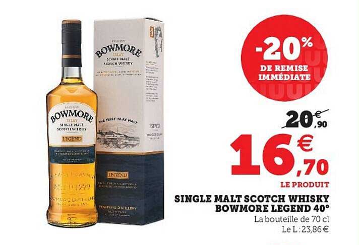 single malt scotch whisky bowmore legend 40