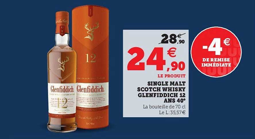 single malt scotch whisky glenfiddich 12 ans 40